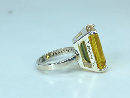 Tiffany & Co. Sterling Silver Sparklers Citrine Ring s6 7.5g JR910