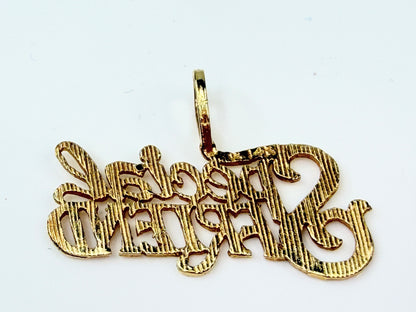 Vintage 14K Gold Special Friend Script Pendant JR1435