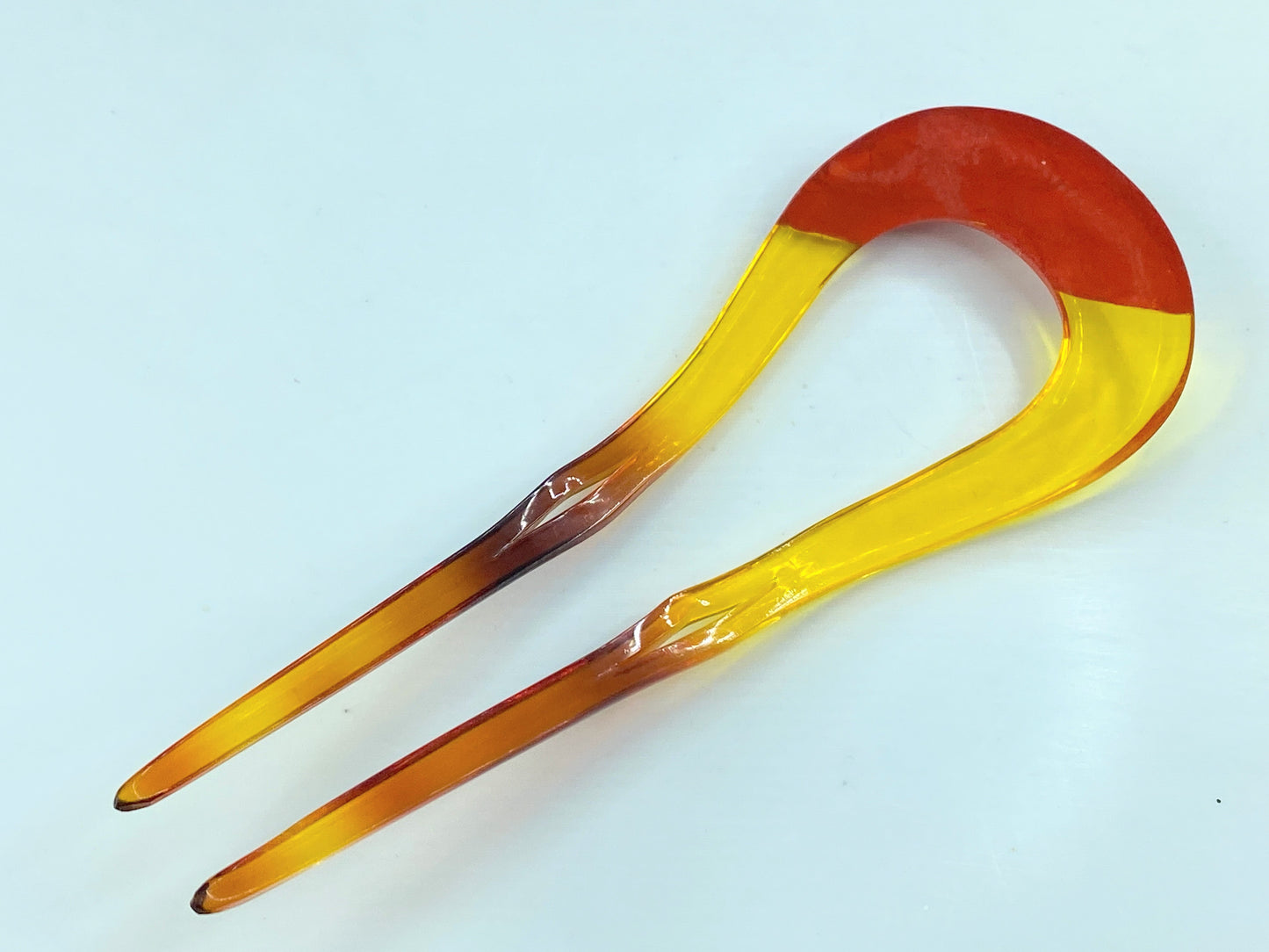 Kanzashi Hair Ornament From Japan Yellow Red Design GS589