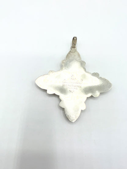 1990 Reed and Barton Snowflake Christmas Cross Ornament 925 Sterling Silver XN05