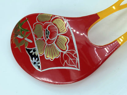 Japanese Vintage Kanzashi Ornamental Hairpin unique Japanese Lacquer 8.9g GS590