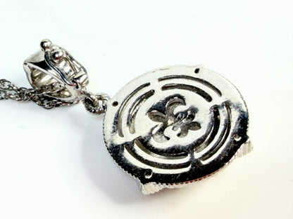 Vintage Judith Ripka Sterling Silver CZ Initial S Pendant necklace JR1438