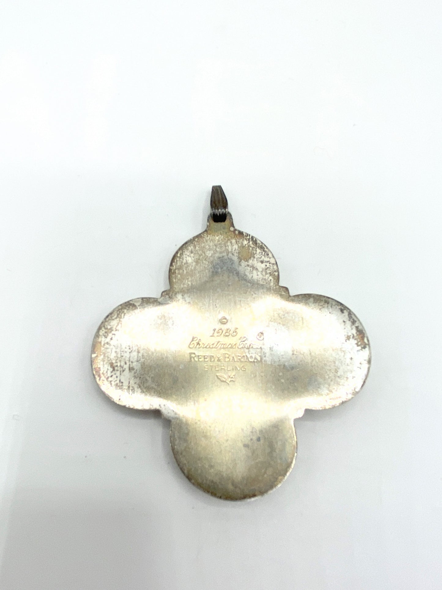 Ltd Edit 1986 Reed & Barton Christmas Cross Sterling Silver Tree Ornament NX02