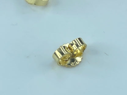 18K gold 1.68ct Yellow Sapphire 2.32ct E/VS Diamond omega earrings 12g JR486