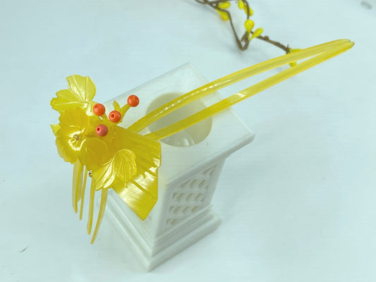 "Spider Mum Hirauchi" Vintage Kanzashi 7.6g 5 3/4" GS595