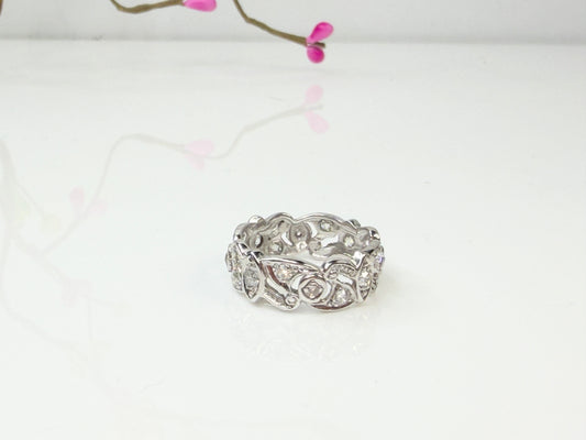 Art Deco Diamond Eternity Band Palladium JR1440