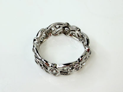Art Deco Diamond Eternity Band Palladium JR1440