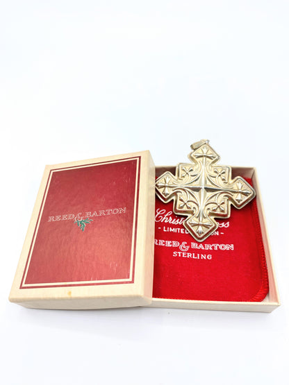 Ltd Edt Reed & Barton 1979 Sterling Silver Christmas Cross Ornament XN04