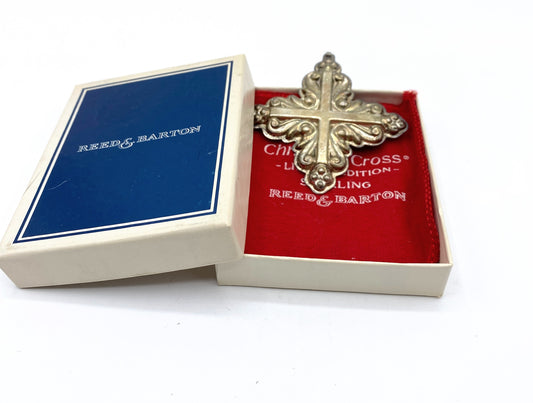 Ltd Edit Reed & Barton 1983 Annual Christmas Cross, Sterling Silver XN01