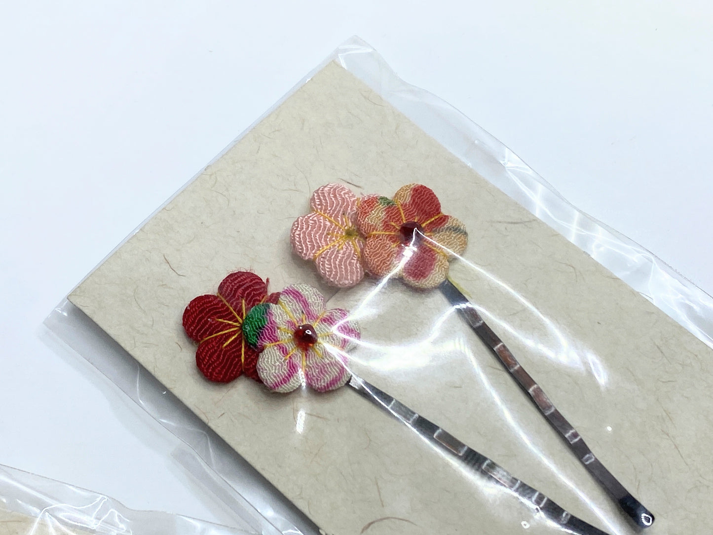 Handmade Cherry Blossom flowers hairpin, made in Japan, set of 2 GS598