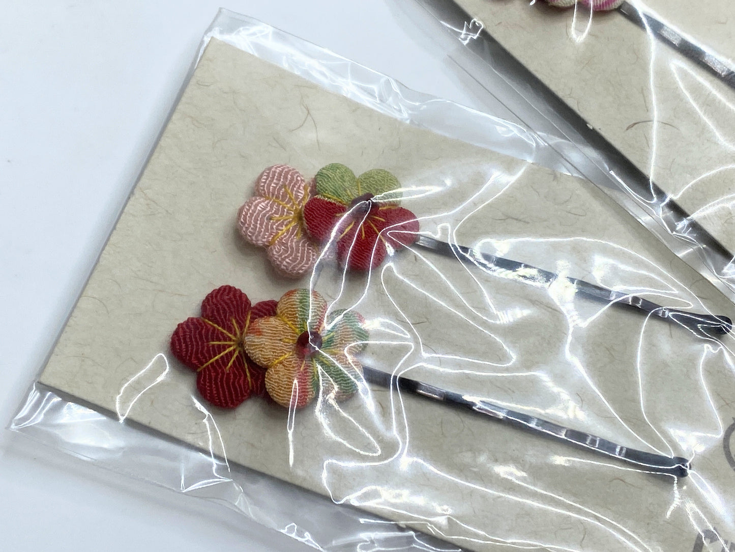 Handmade Cherry Blossom flowers hairpin, made in Japan, set of 2 GS598