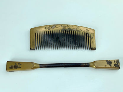 Kushi Kogai Kanzashi Japanese Antique hair accessories comb stick Makie GS600