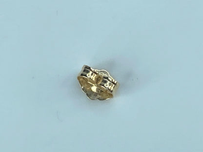 14K yellow gold 2.0mm oval "door knob" style dangle earrings 1.0" JR490