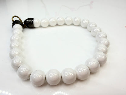 Stephen Webster Sterling Silver White Onyx Bead Bracelet 8.75" JR1444