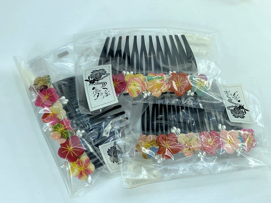 Kanzashi Kodemari Japanese Hair Combs handmade, New old stock GS602