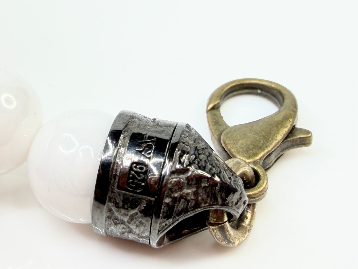 Stephen Webster Sterling Silver White Onyx Bead Bracelet 8.75" JR1444