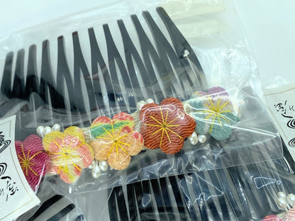 Kanzashi Kodemari Japanese Hair Combs handmade, New old stock GS602