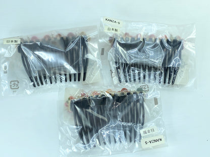 Kanzashi Kodemari Japanese Hair Combs handmade, New old stock GS602