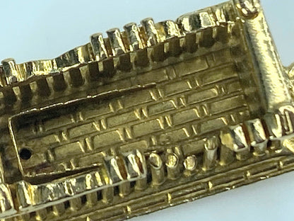 Detailed Greek Parthenon Vintage Charm 18K Gold Three-Dimensional 4.2g JR493