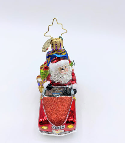 Christopher Radko Jolly Jalopy Santa Car Ornament Christmas Holiday 1997 XN12