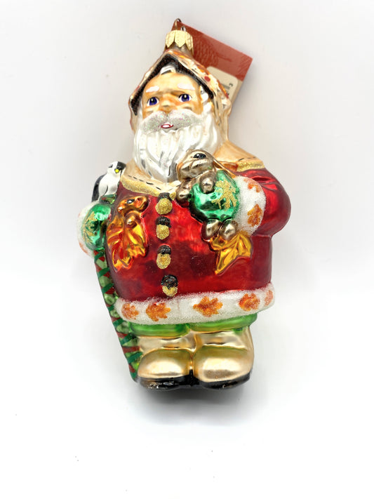 Christopher Radko Ruby Santa Ornament Christmas Collectible 1999 Rare 7in XN14