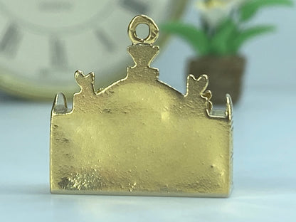 18K Gold Palais Garnier Opera House Paris France Charm Pendant French Made JR494