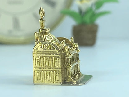 18K Gold Palais Garnier Opera House Paris France Charm Pendant French Made JR494