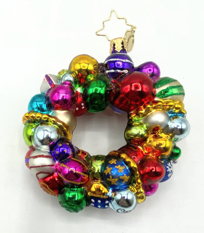 Christopher Radko Joyful Wreath Ornament, Gem original box XN15