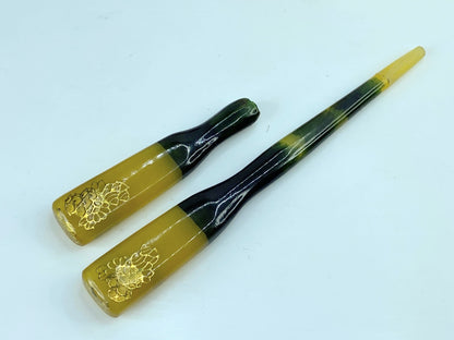 Japanese Celluloid Green transparent Koga Kanzashi Hair Ornament 13.9g GS613