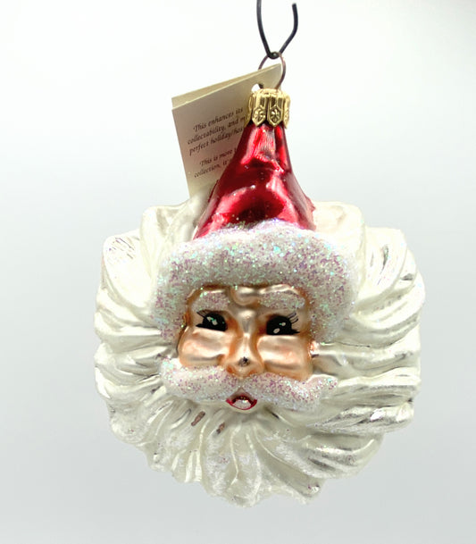 1995 Christopher radko Winter Winds Santa Beard Christmas Holiday Ornament XN16