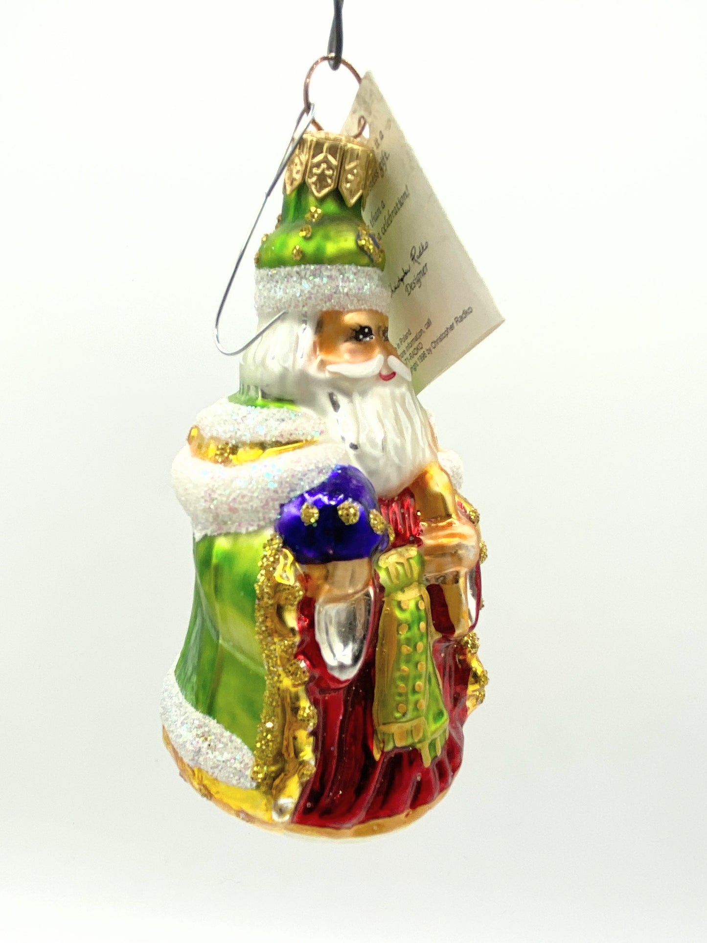 Christopher Radko Blown Glass Christmas Ornament - "Westminster Santa" XN17