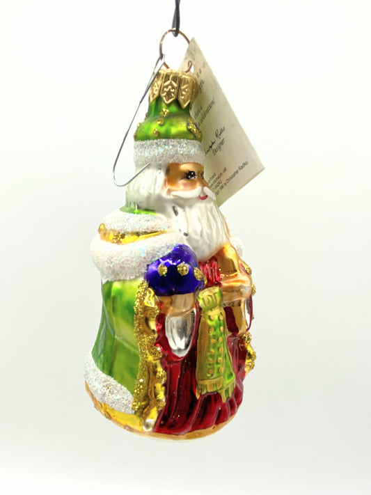 Christopher Radko Blown Glass Christmas Ornament - "Westminster Santa" XN17