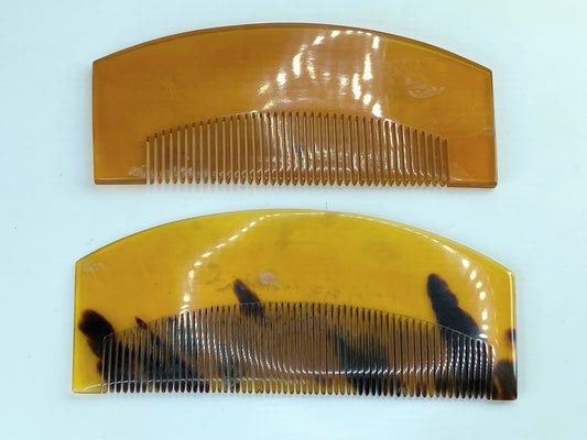 Origin Japanese handmade Celluloid Geshi hair combs set of two 38g GS615