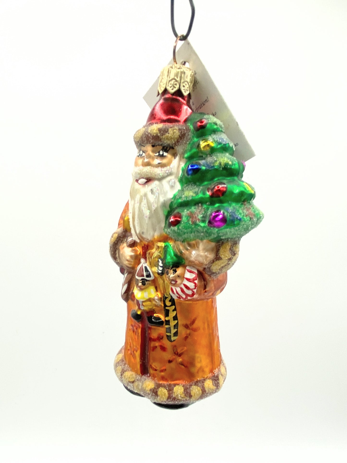 Christopher Radko Gold Balmoral Santa Claus Glass Christmas Ornament 4.5" XN18