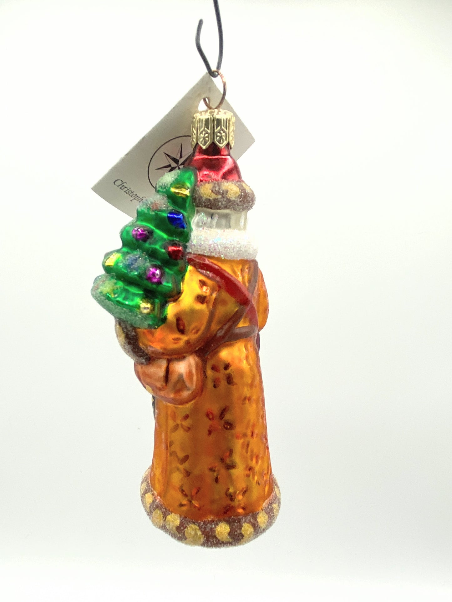 Christopher Radko Gold Balmoral Santa Claus Glass Christmas Ornament 4.5" XN18