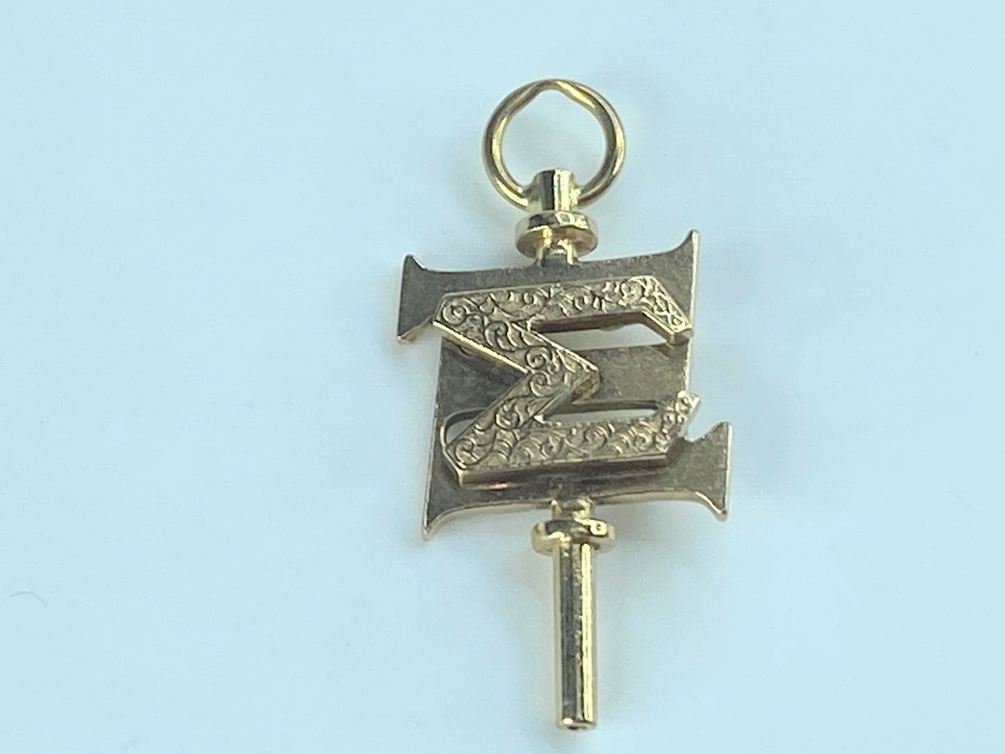 1957 Fob - 14k yellow gold Sigma Xi with watch key 4.9g JR497