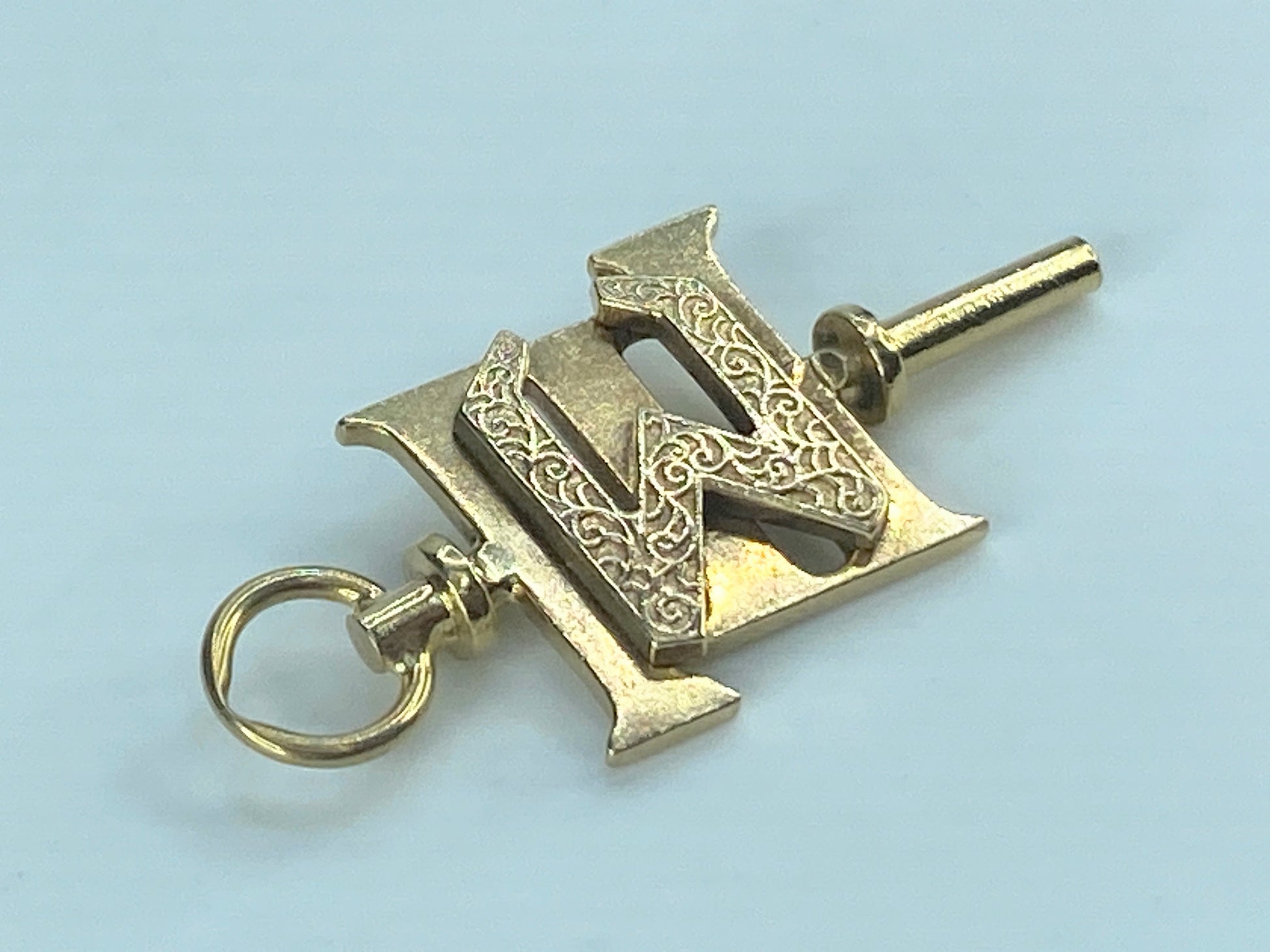 1957 Fob - 14k yellow gold Sigma Xi with watch key 4.9g JR497