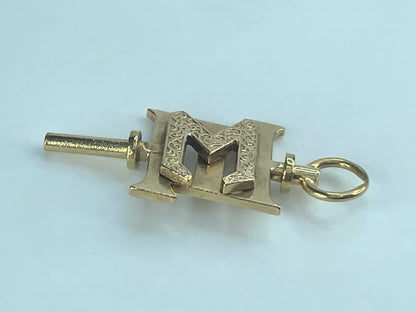 1957 Fob - 14k yellow gold Sigma Xi with watch key 4.9g JR497