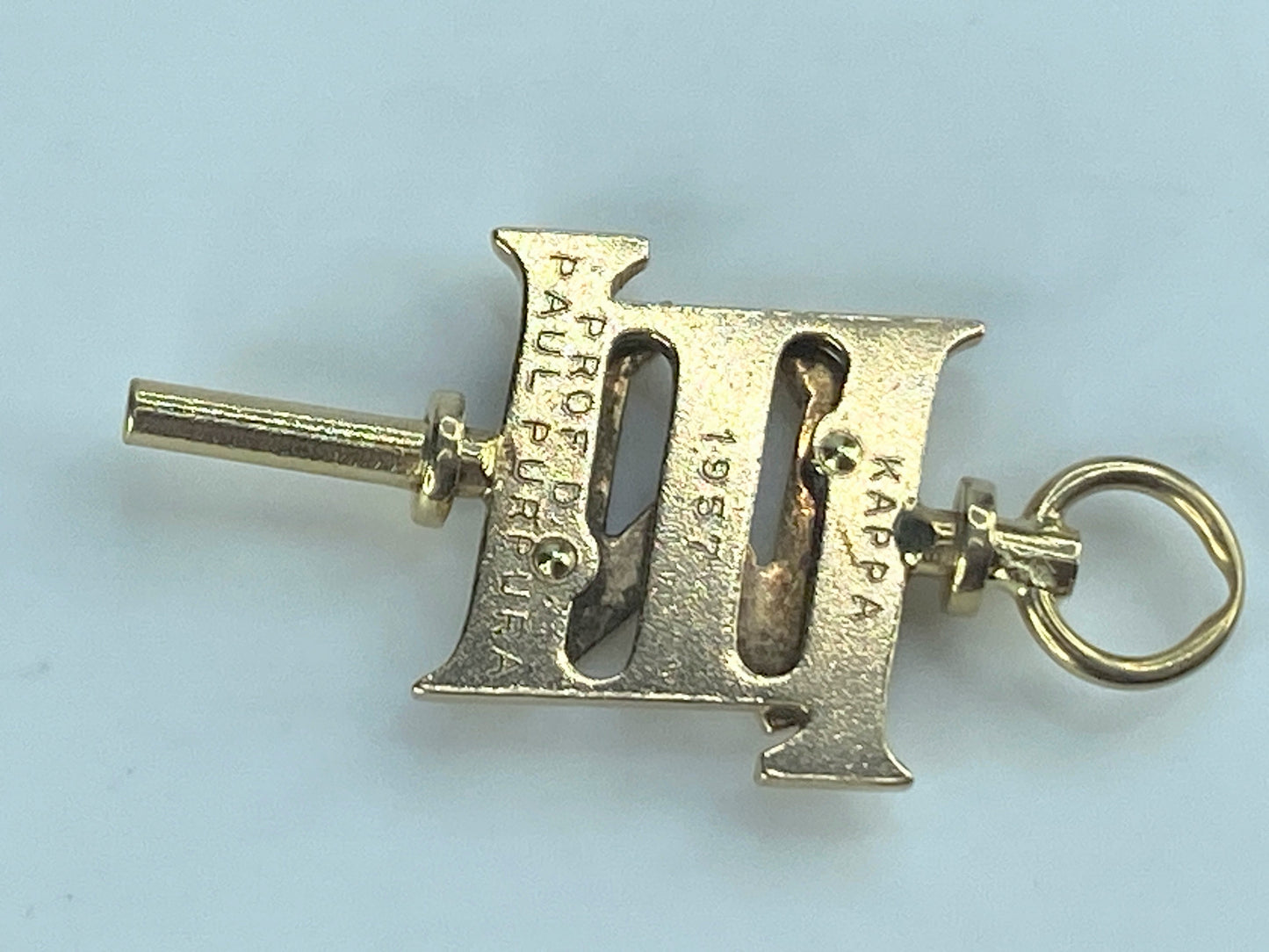 1957 Fob - 14k yellow gold Sigma Xi with watch key 4.9g JR497