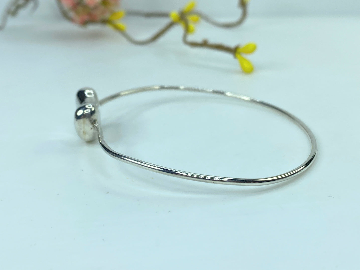 Vintage Tiffany & Co. Elsa Peretti Bean Bangle in Sterling Silver 8" 7.5g JR920