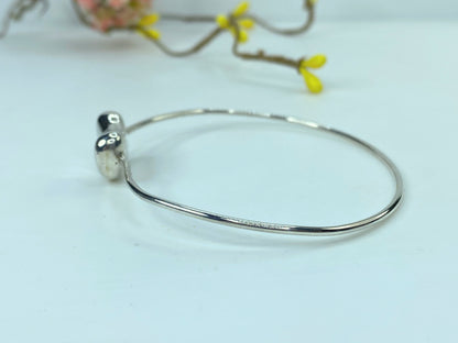 Vintage Tiffany & Co. Elsa Peretti Bean Bangle in Sterling Silver 8" 7.5g JR920