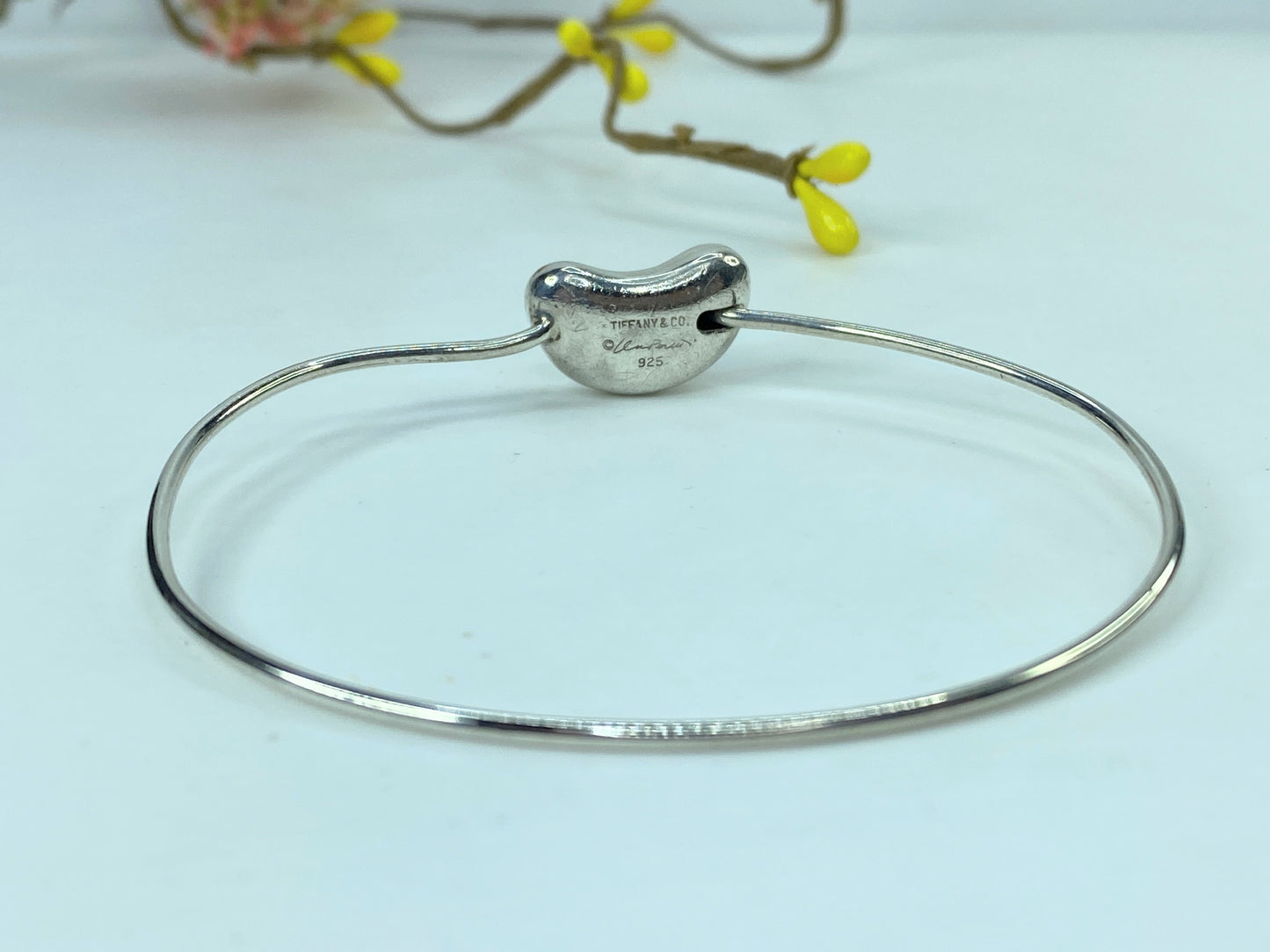 Vintage Tiffany & Co. Elsa Peretti Bean Bangle in Sterling Silver 8" 7.5g JR920