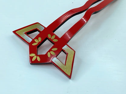 Vintage Japanese Kanzashi Kimono lacquer hairpin Hair Ornament 4" GS617