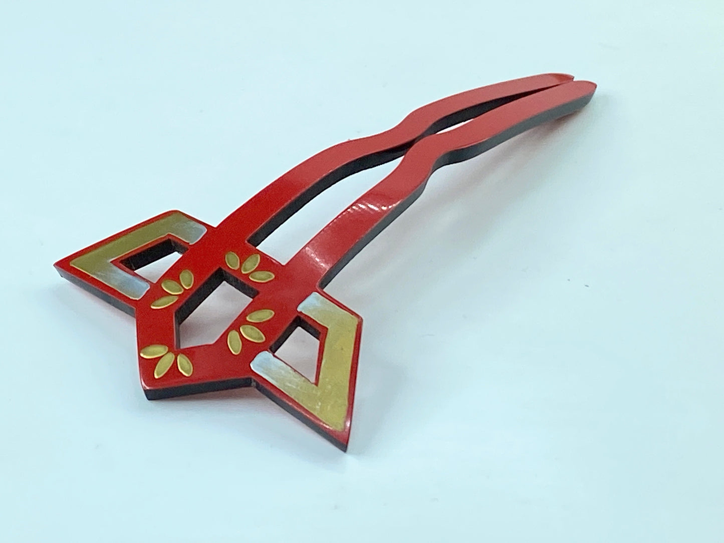 Vintage Japanese Kanzashi Kimono lacquer hairpin Hair Ornament 4" GS617