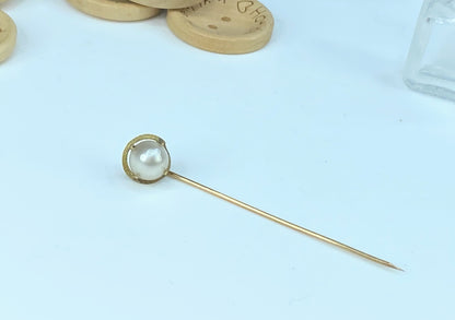 Mind-century Elegant 7.5mm Pearl hat/stick pin