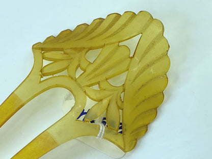 Vintage Japanese hair comb hair pin kanzashi geisha hair accessory 6x3" GS618