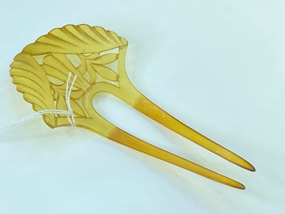 Vintage Japanese hair comb hair pin kanzashi geisha hair accessory 6x3" GS618