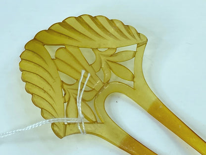 Vintage Japanese hair comb hair pin kanzashi geisha hair accessory 6x3" GS618