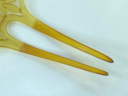 Vintage Japanese hair comb hair pin kanzashi geisha hair accessory 6x3" GS618