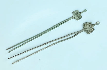 Kanzashi Antique Silver Vine Crest Hairpin Yukata Elegant matching pair GS622